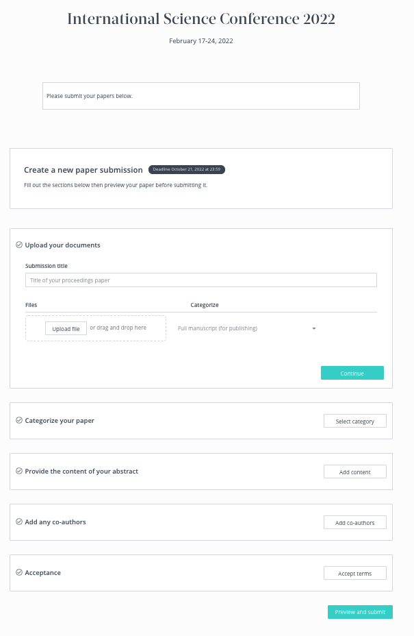 Authors’ Guide to Submitting a Paper